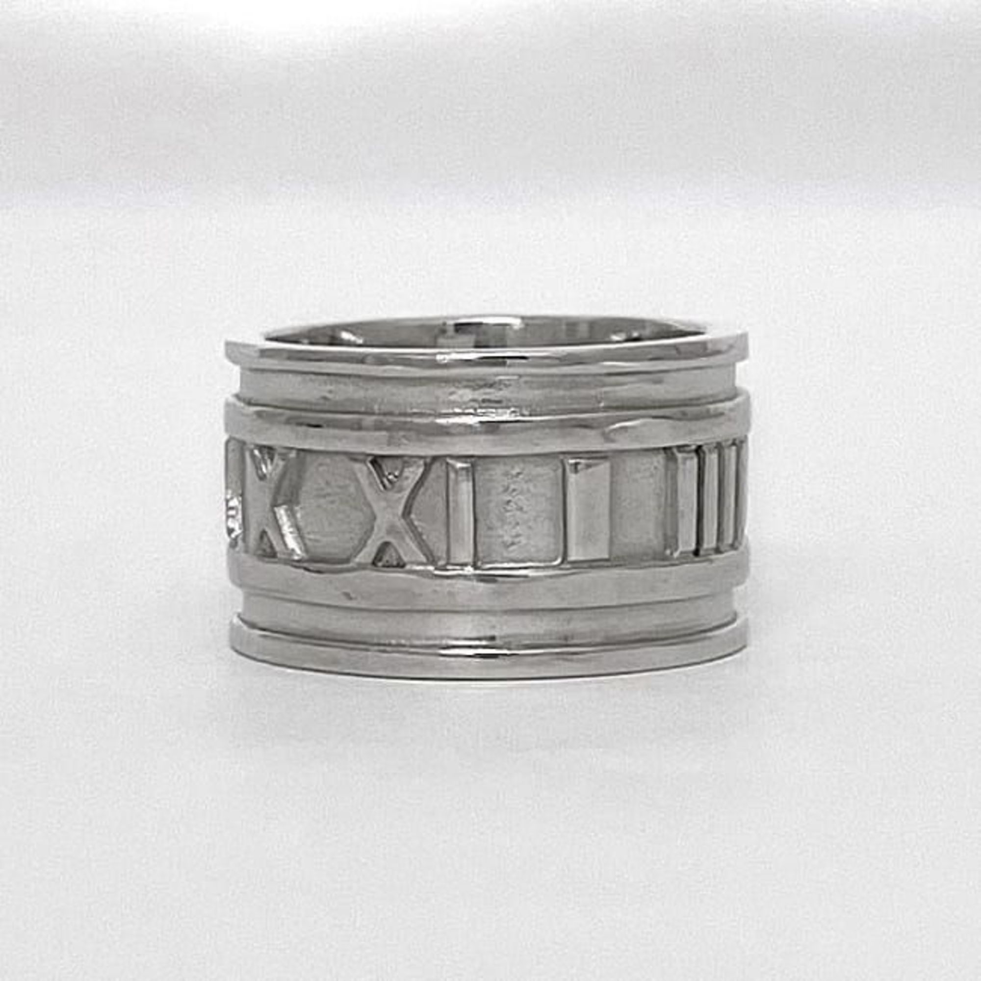 Tiffany Ring Silver Atlas ec-20003 #9 Ag 925 SILVER TIFFANY&Co. Roman Numerals Numbers Unisex