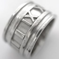 Tiffany Ring Silver Atlas ec-20003 #9 Ag 925 SILVER TIFFANY&Co. Roman Numerals Numbers Unisex