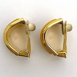 Hermes Earrings ec-21464 Gold GP Cloisonne HERMES Women's Flower Retro