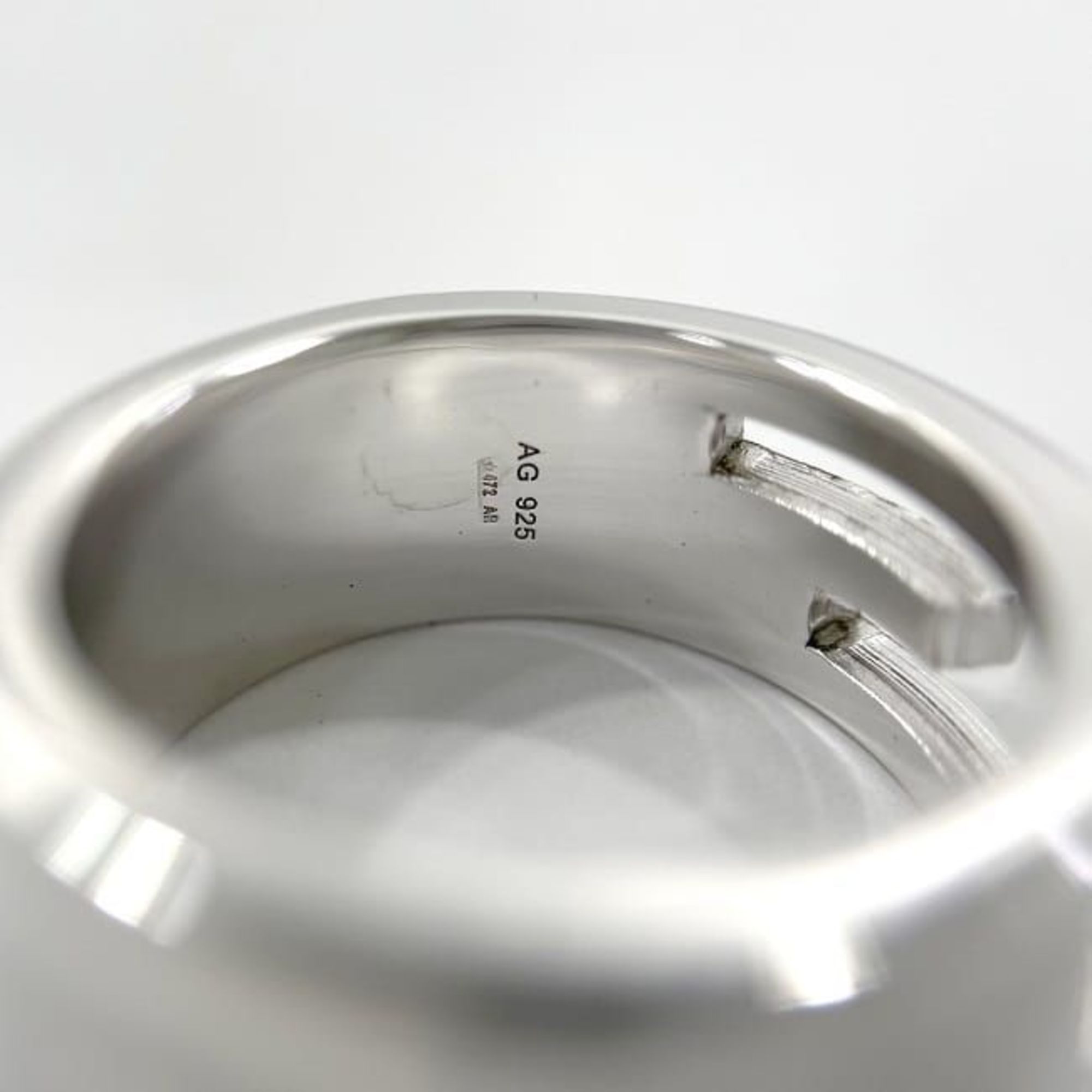 Gucci G-Cut Ring Silver 032661 09840 8106 ec-20220 Size 9 Ag 925 SILVER GUCCI G Women's Retro