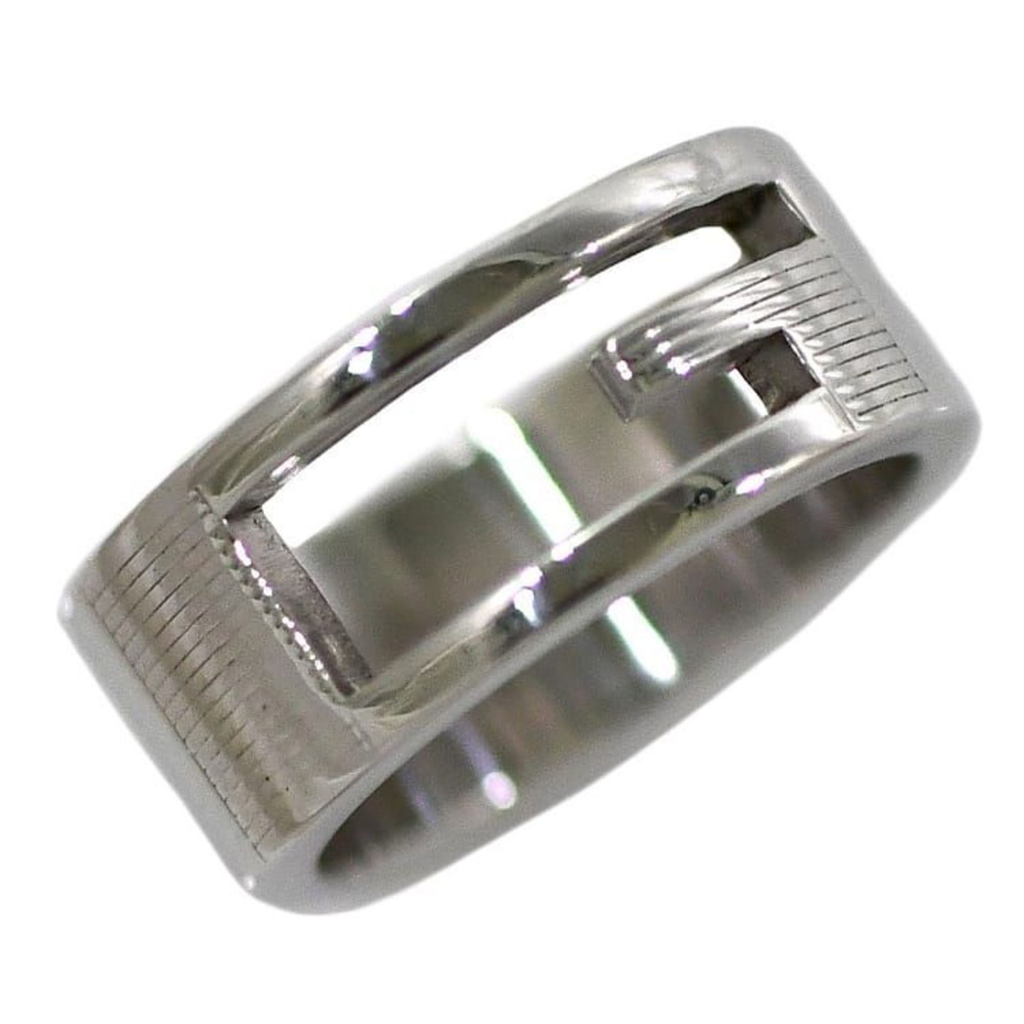 Gucci G-Cut Ring Silver 032661 09840 8106 ec-20220 Size 9 Ag 925 SILVER GUCCI G Women's Retro