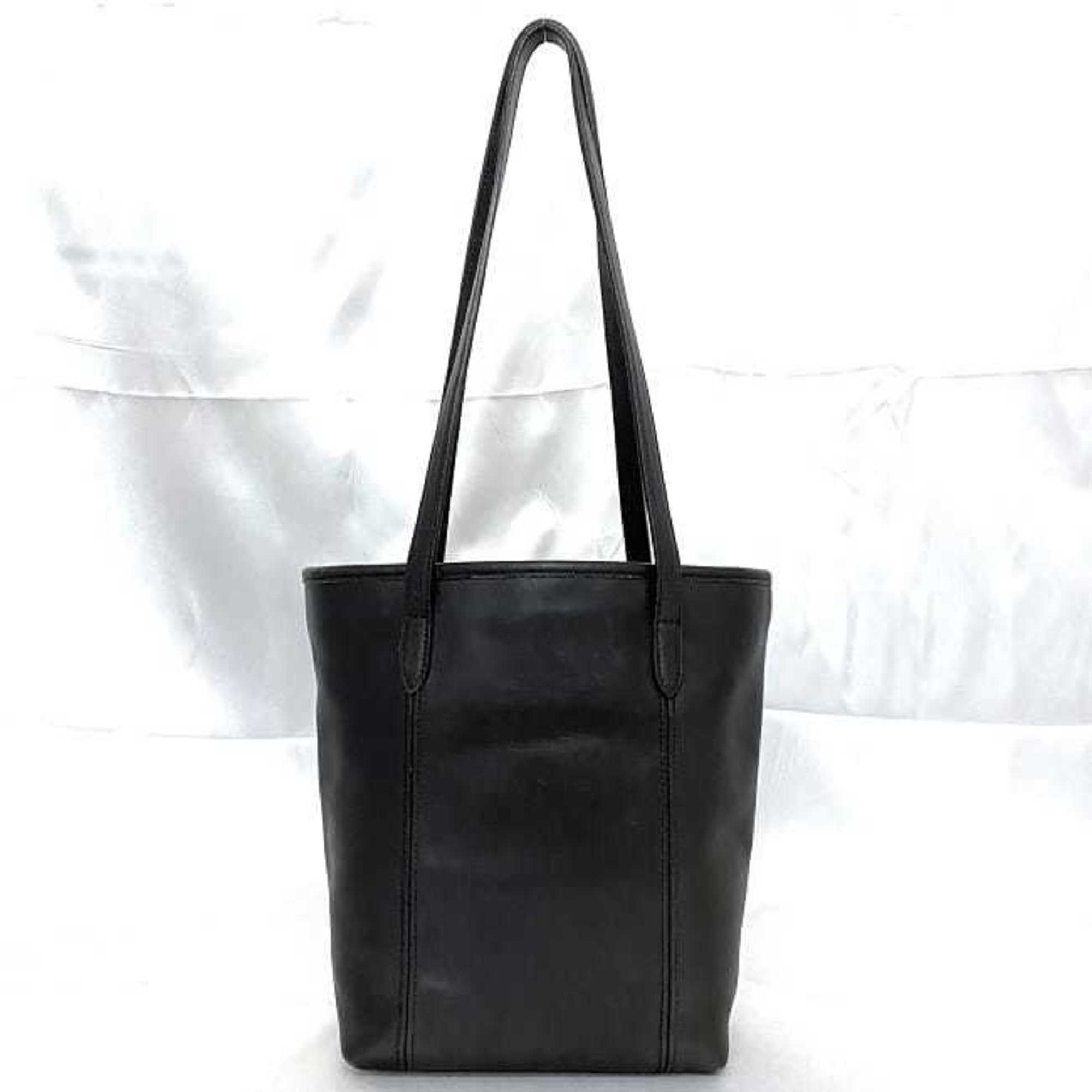 Coach Tote Bag Black Old 9077 ec-20283 Leather COACH Women's Retro