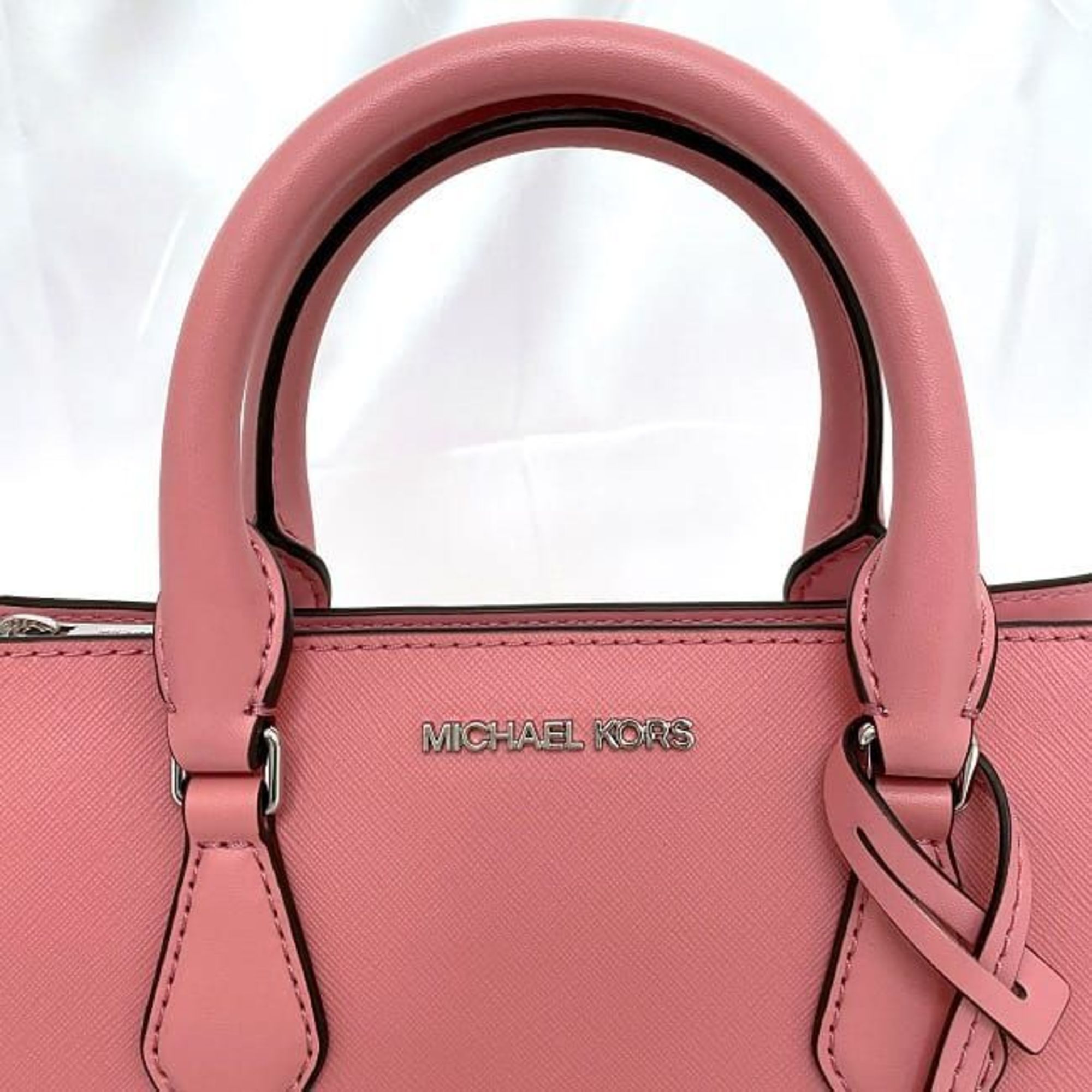 Michael Kors 2way Bag Pink 35S3G6HS5L ec-20070 Leather MICHAEL KORS Charm Handbag Shoulder Women's