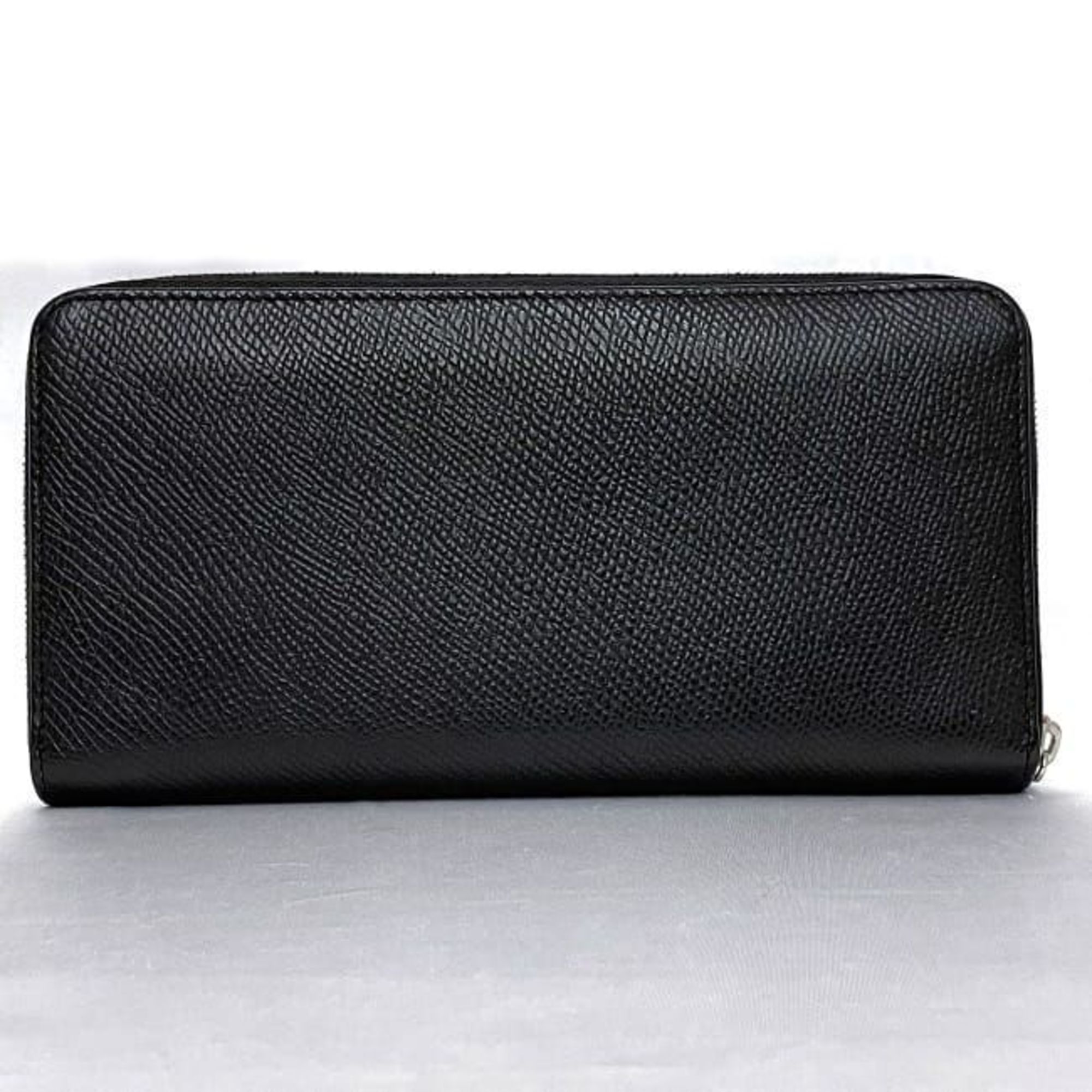 Celine Round Long Wallet Black 10B553BEL.38SI ec-20077 Large Zipped Leather CELINE Women's