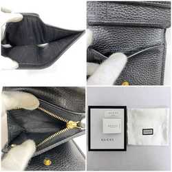 Gucci Tri-fold Wallet ec-21274 Black Marmont 546584 GG Leather GUCCI Compact Folding Women's