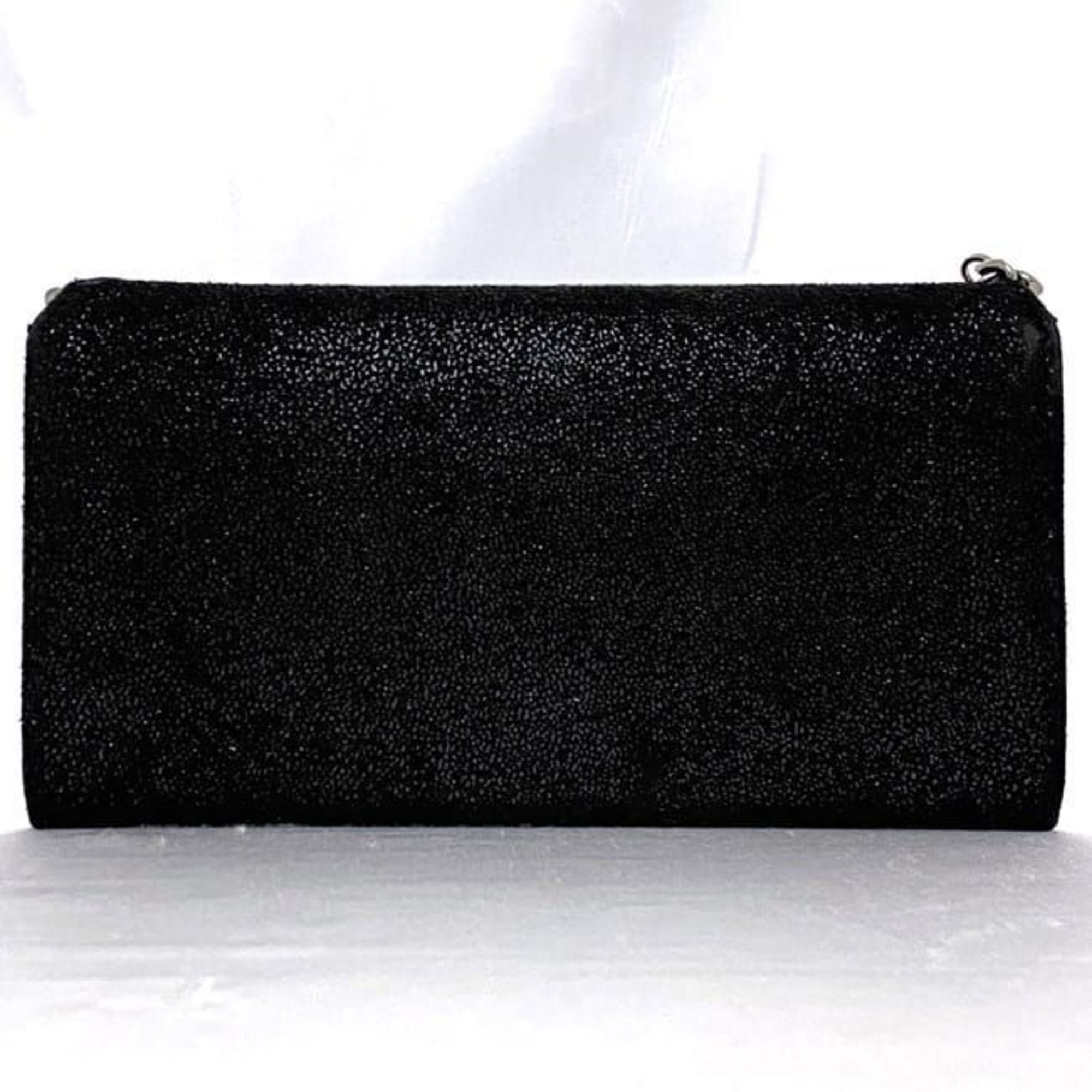 Stella McCartney Bi-fold Long Wallet ec-21484 Black Falabella 430999 W9132 1000 Synthetic Leather STELLA McCARTNEY Chain Charm