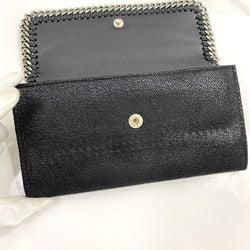 Stella McCartney Bi-fold Long Wallet ec-21484 Black Falabella 430999 W9132 1000 Synthetic Leather STELLA McCARTNEY Chain Charm