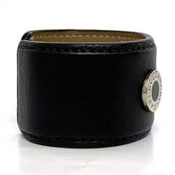 Bvlgari Bangle ec-21047 Black Leather BVLGARI Coil Women's