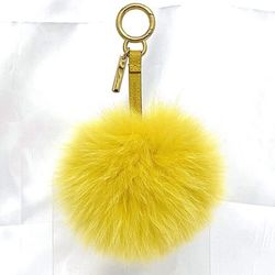 Fendi Bag Charm ec-20971 Yellow Fur GP FENDI Key Ring Holder Men's Women's Accessories