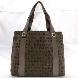 Bvlgari Tote Bag Brown Mania - ec-20304 Canvas Leather BVLGARI Handbag for Women