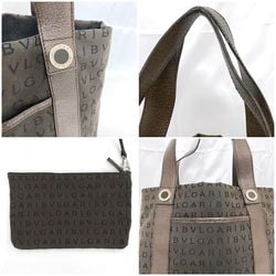 Bvlgari Tote Bag Brown Mania - ec-20304 Canvas Leather BVLGARI Handbag for Women