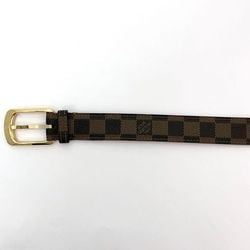 Louis Vuitton Belt Santur Ellipse ec-21507 Brown Damier Ebene M6995 82cm Canvas CT4057 LOUIS VUITTON Women's Gold Buckle Circle LV