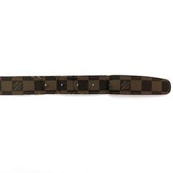 Louis Vuitton Belt Santur Ellipse ec-21507 Brown Damier Ebene M6995 82cm Canvas CT4057 LOUIS VUITTON Women's Gold Buckle Circle LV