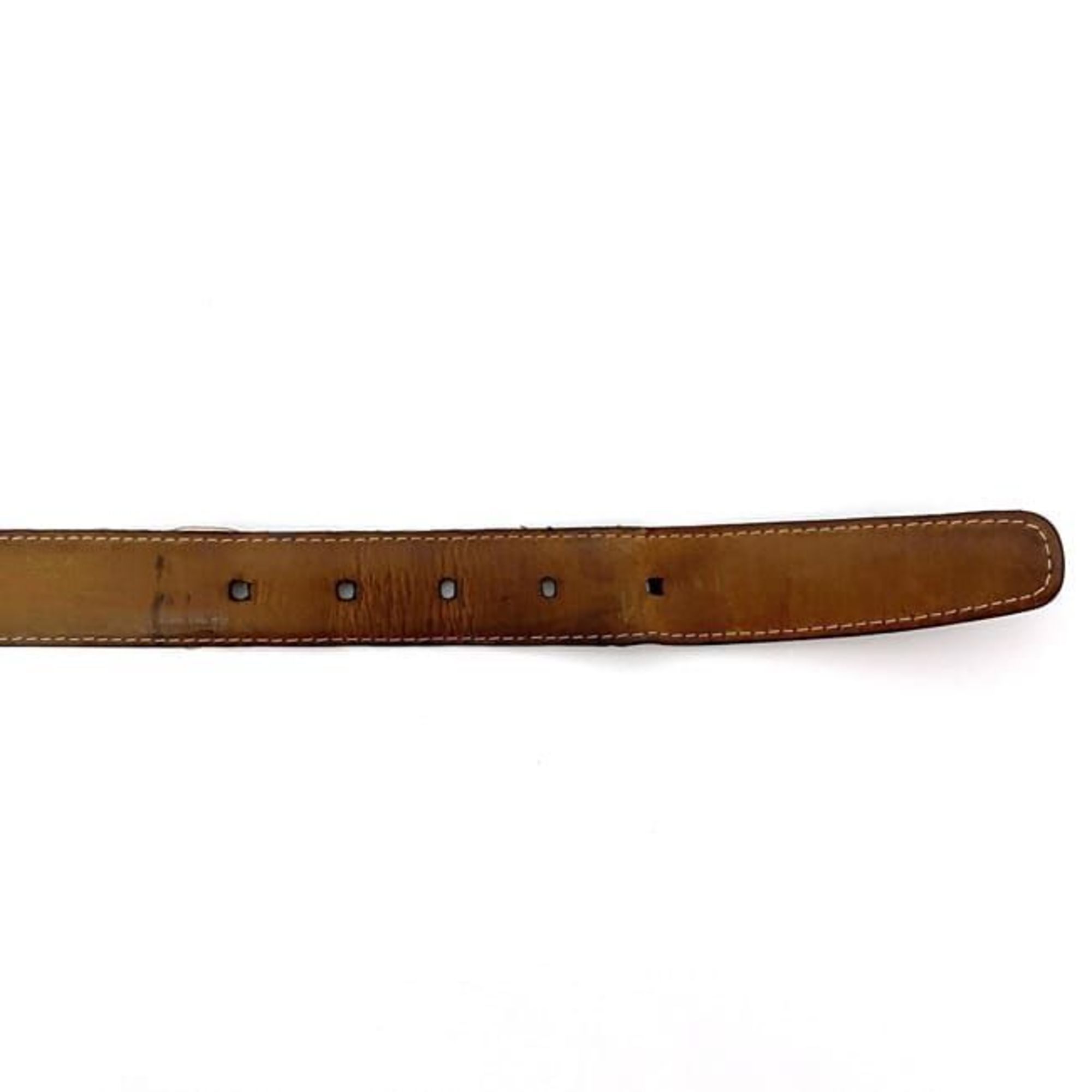 Louis Vuitton Belt Santur Ellipse ec-21507 Brown Damier Ebene M6995 82cm Canvas CT4057 LOUIS VUITTON Women's Gold Buckle Circle LV