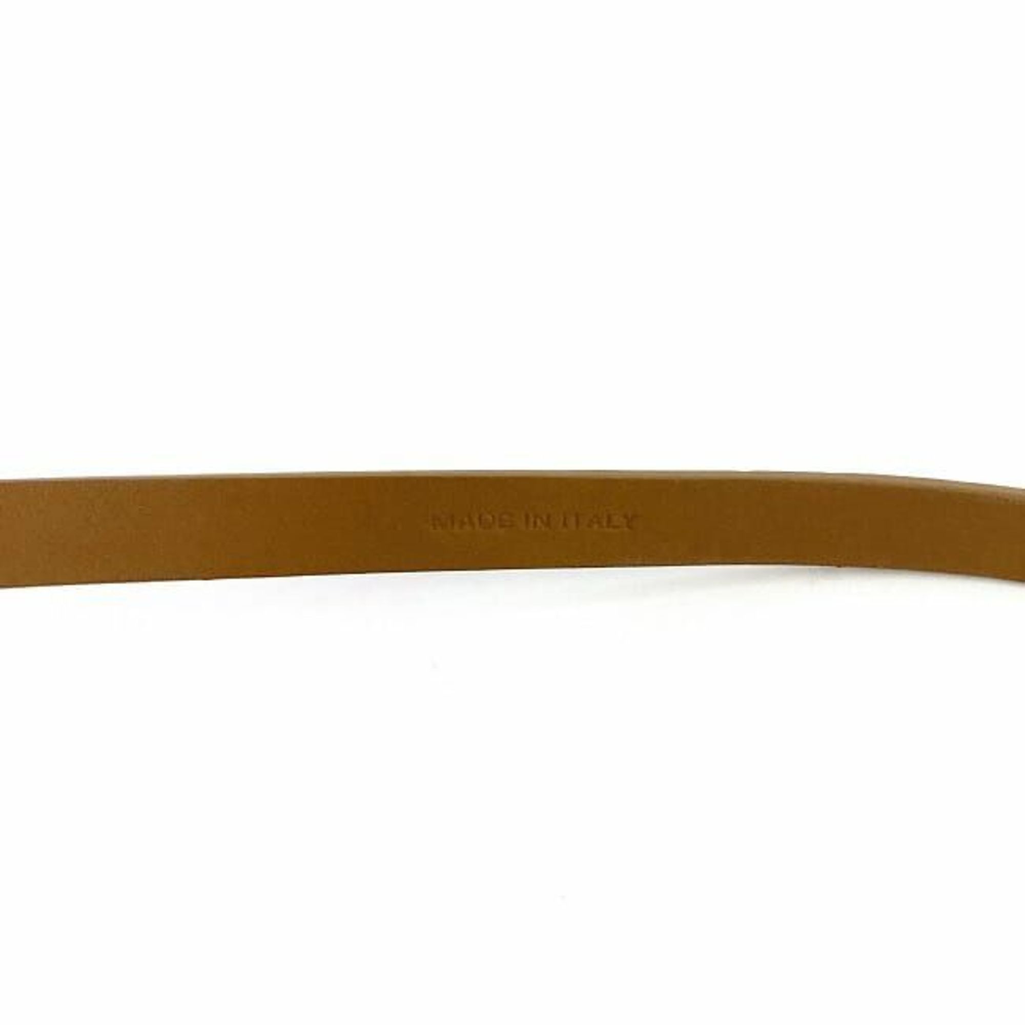 Salvatore Ferragamo Bracelet Brown Vara 76 2254 ec-20154 Ribbon Leather GP Double Strand Women's