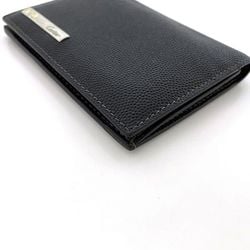 Cartier Business Card Holder Black Love L3000771 ec-20666 Case Grain Leather Flap Metal Fittings Men's