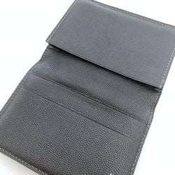 Cartier Business Card Holder Black Love L3000771 ec-20666 Case Grain Leather Flap Metal Fittings Men's