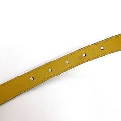 Gucci Belt Yellow Stripe Line 309900 ec-20326 Thin Waist Leather GUCCI 20mm GG Women's