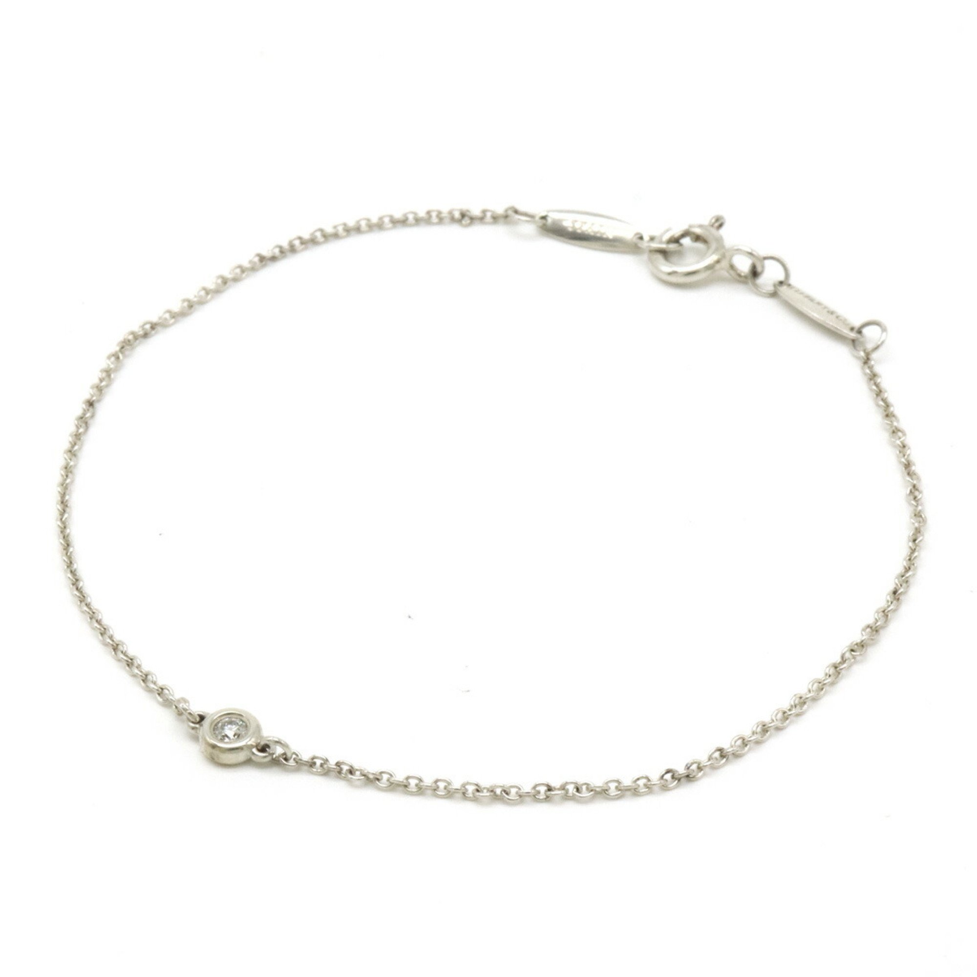 TIFFANY&Co. Tiffany Elsa Peretti Diamond By the Yard Bracelet Ag925 SV925 Silver 1PD