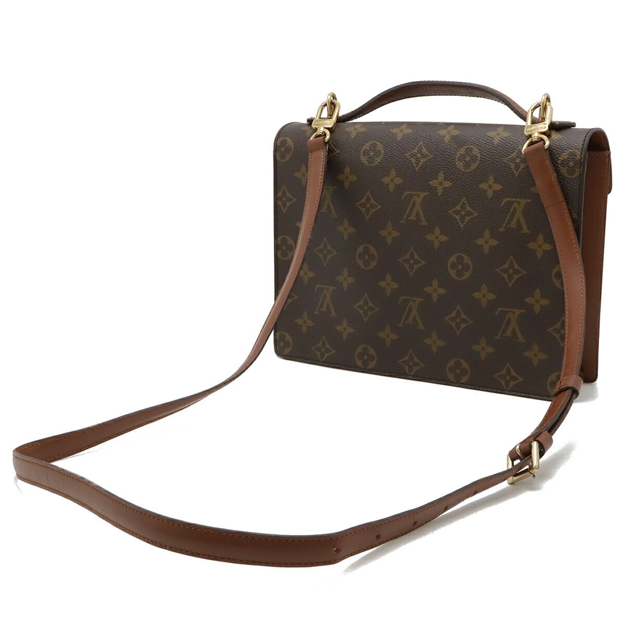 LOUIS VUITTON Louis Vuitton Monogram Montsouris 26 Second Bag Clutch Handbag Shoulder M51187