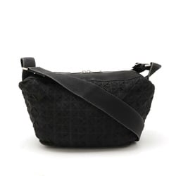 BOTTEGA VENETA Intrecciato Webbing Shoulder Bag Canvas Black 657952