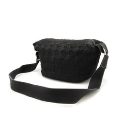 BOTTEGA VENETA Intrecciato Webbing Shoulder Bag Canvas Black 657952