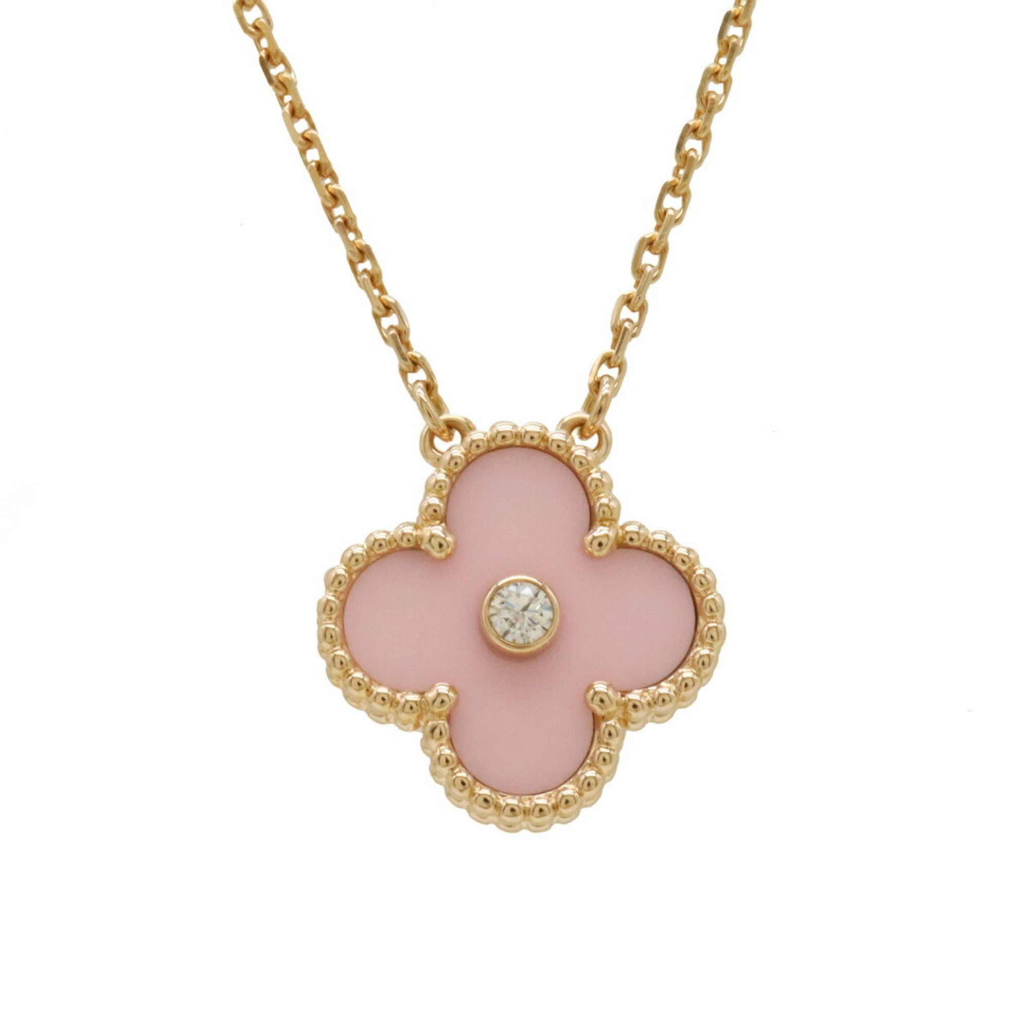 Van Cleef & Arpels Alhambra Necklace AU750 Pink Gold Sable 1PD 2015 Limited Edition VCAR05SY00