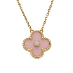 Van Cleef & Arpels Alhambra Necklace AU750 Pink Gold Sable 1PD 2015 Limited Edition VCAR05SY00