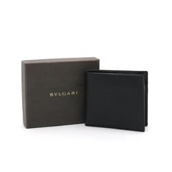 BVLGARI Classico Bi-fold Wallet for Men, Grained Leather, Black, 20253