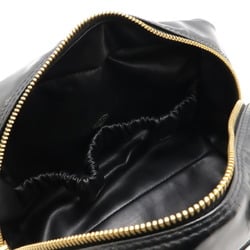 CHANEL Coco Mark Clutch Bag Second Patent Leather Black