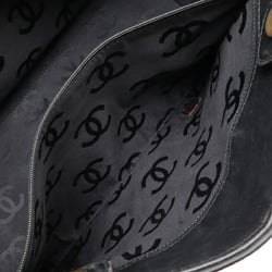 CHANEL Matelasse Wild Stitch Coco Mark Chain Shoulder Tote Bag Leather Black