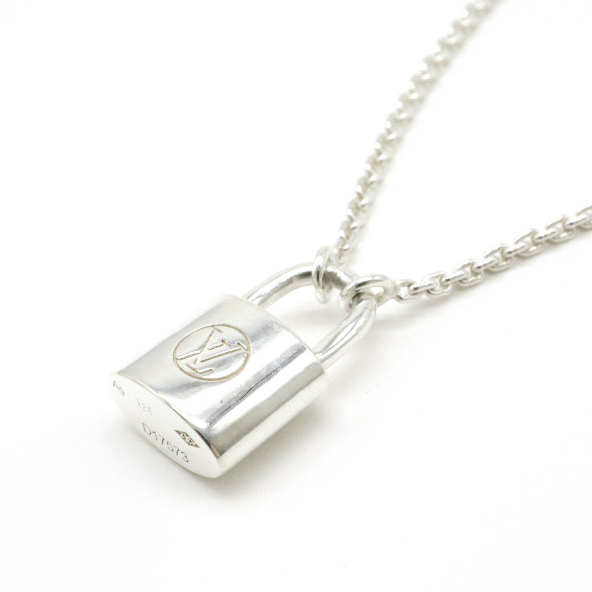 LOUIS VUITTON Louis Vuitton Pendant Silver Lockit UNICEF Necklace Ag925 Q93559