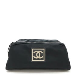 CHANEL Chanel Sport Line Coco Mark Second Bag Nylon Canvas Black A19975