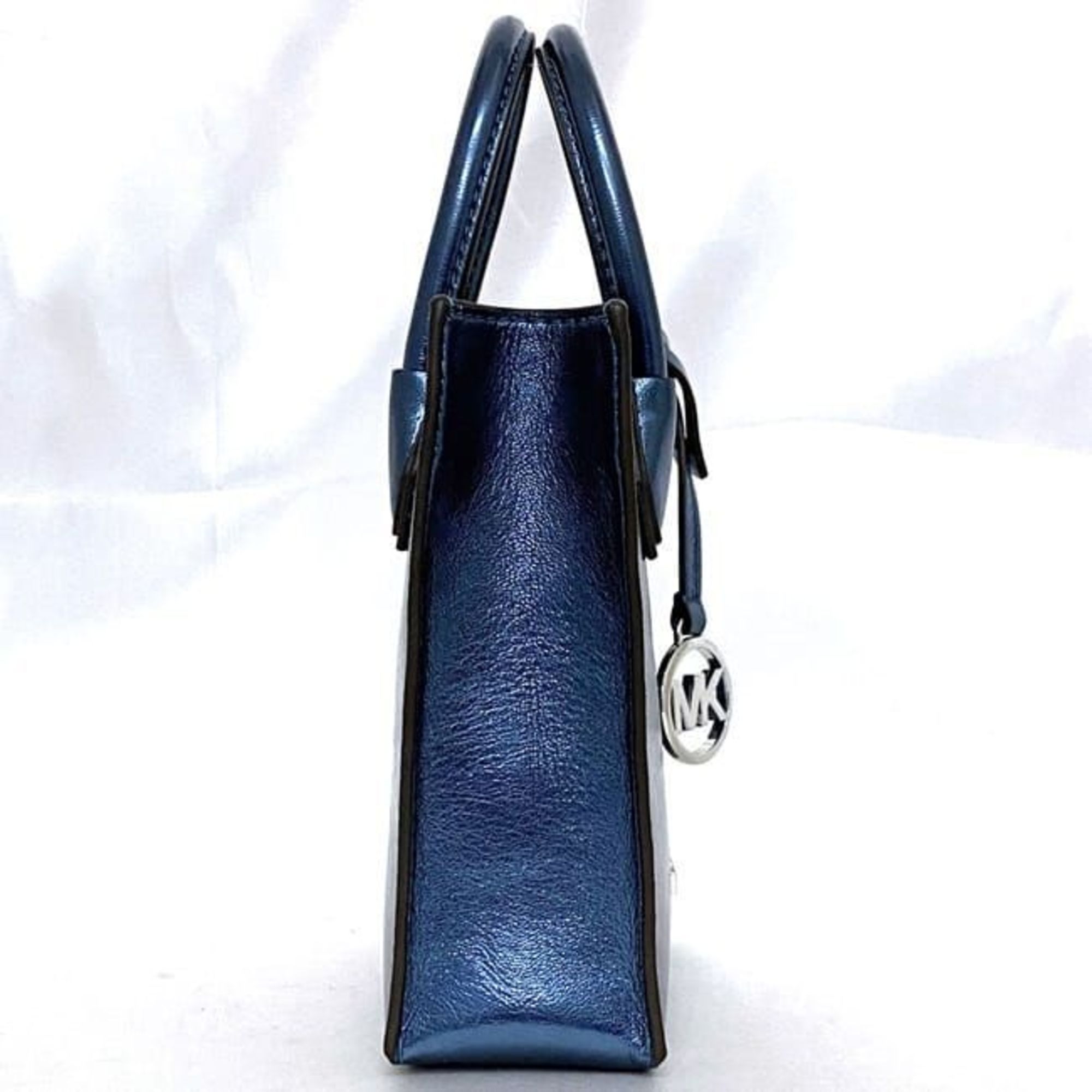 Michael Kors 2way Bag ec-20997 Blue 35H3GMPC0M Shoulder Leather MICHANEL KORS MK Women's