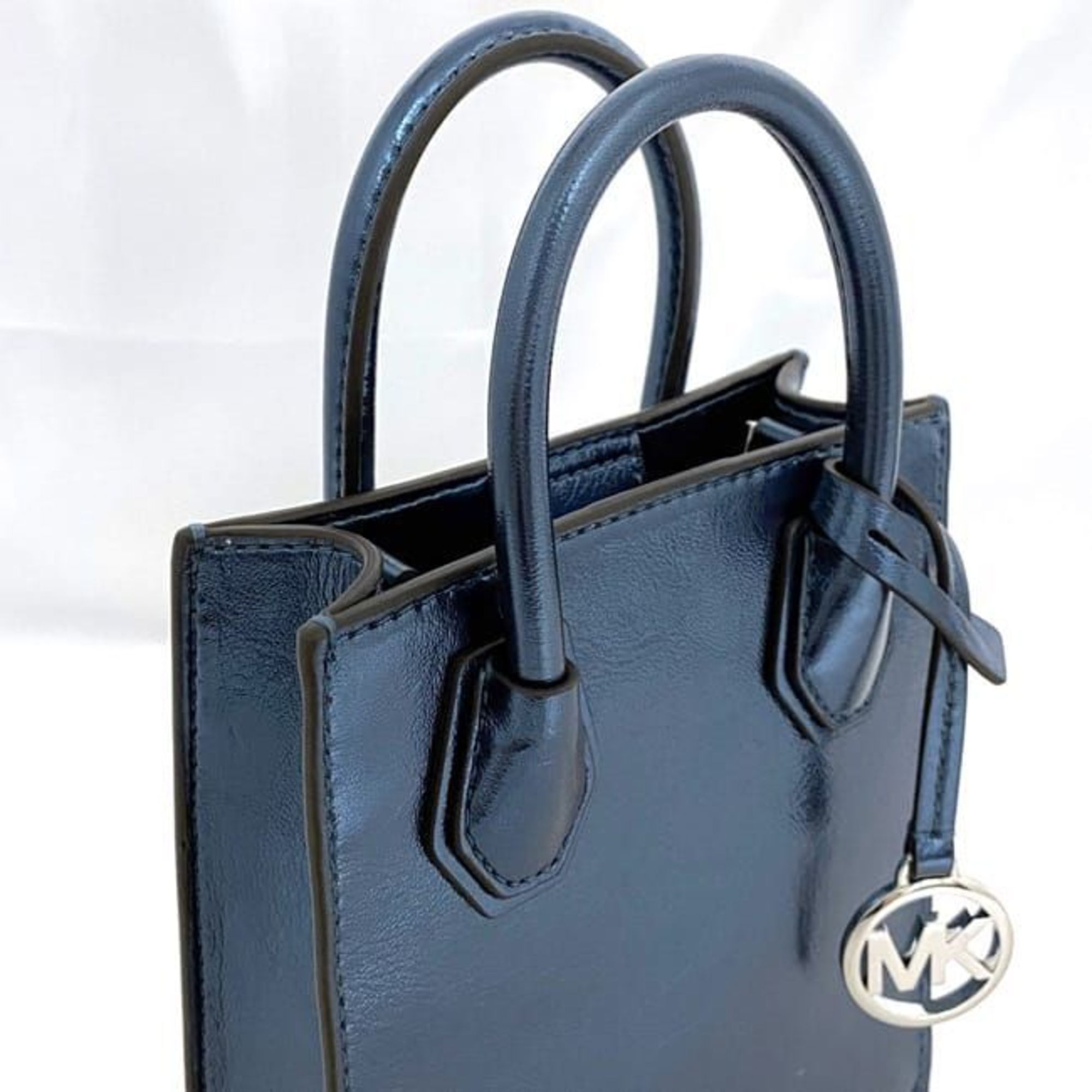 Michael Kors 2way Bag ec-20997 Blue 35H3GMPC0M Shoulder Leather MICHANEL KORS MK Women's