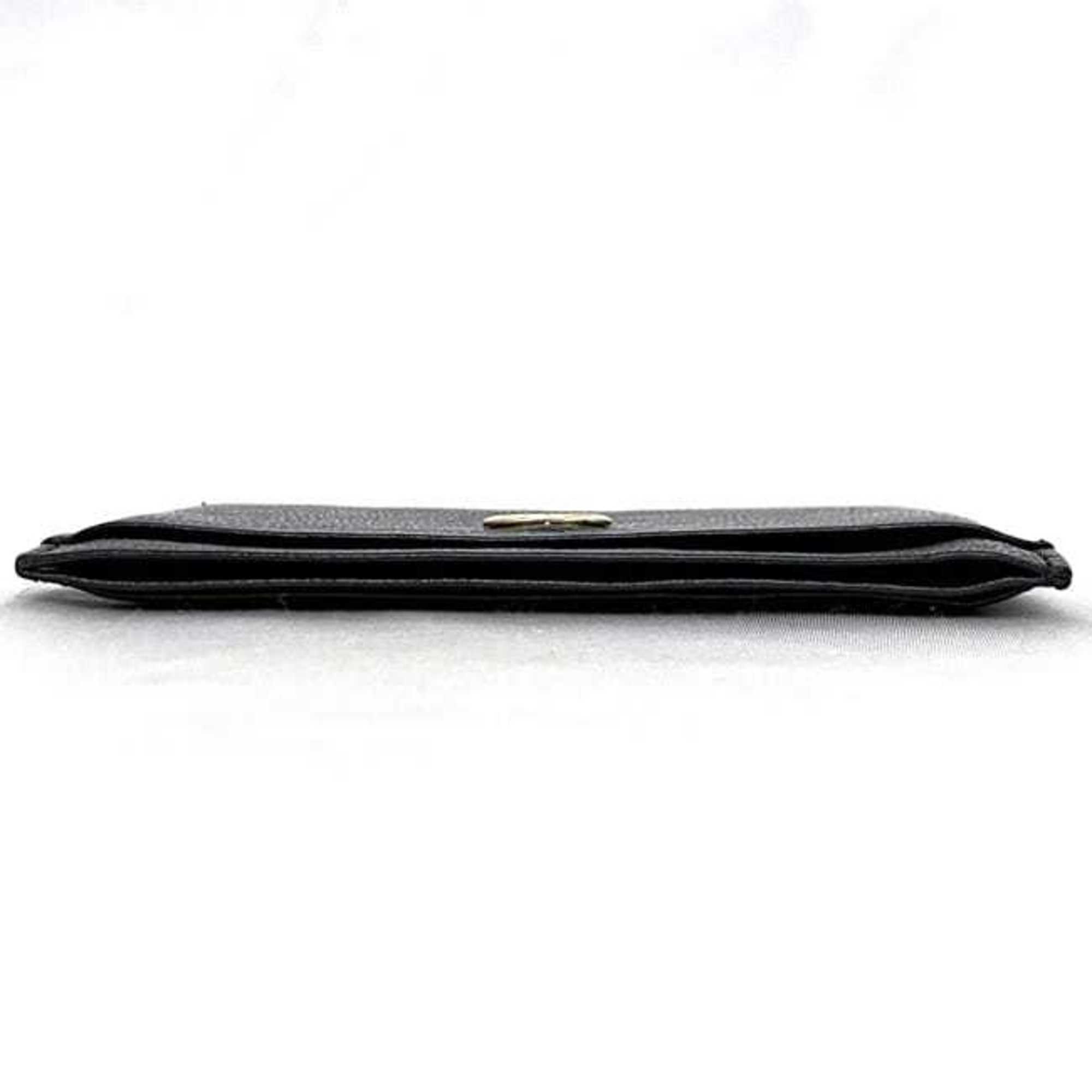 Chanel Card Holder ec-21221 Black Coco Mark A11837 Leather 5th Series CHANEL Pass Case Women's