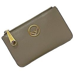 Fendi coin case ec-21600 beige F is 8AP161 A18B 229 8210 purse wallet pouch leather FENDI key ring holder ladies compact