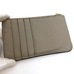 Fendi coin case ec-21600 beige F is 8AP161 A18B 229 8210 purse wallet pouch leather FENDI key ring holder ladies compact