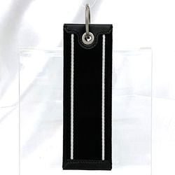 Yves Saint Laurent Saint Laurent Paris Keyring Nastro ec-21517 Black 710440 FAAK1 9074 Canvas Leather SAINT LAURENT PARIS Tag Keychain Bag Charm Women Men