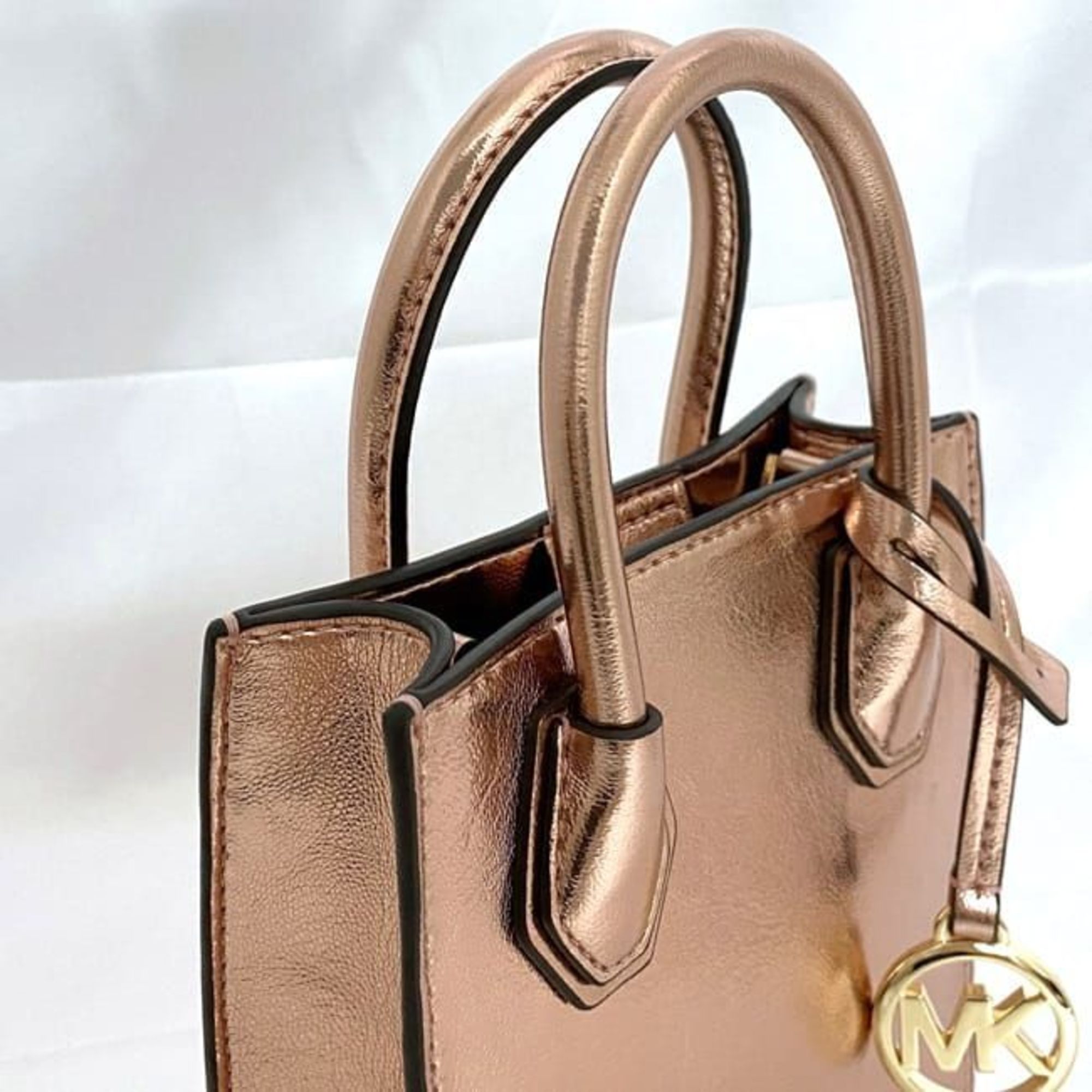 Michael Kors 2way Bag ec-20998 Pink Gold 35H3GMPC0M Shoulder Leather MICHANEL KORS MK Women's