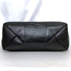 Celine Clutch Bag ec-21361 Black Handbag Leather CELINE Women's Compact