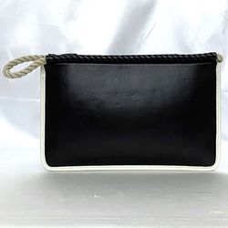 Balenciaga Clutch Bag ec-21442 Black 427443 Leather BALENCIAGA Rope Handbag Men's Women's Compact