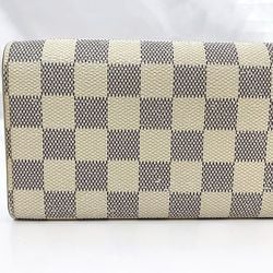 Louis Vuitton Bi-fold Long Wallet Portefeuille Emily ec-21092 White Grey Damier Azur N63546 Canvas TA1136 LOUIS VUITTON Unisex