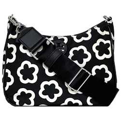 Tory Burch Shoulder Bag ec-21227 Black White 149892 Nylon TORY BURCH Flower Women's