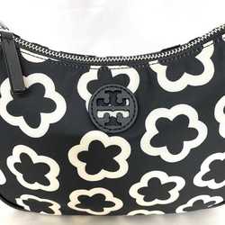 Tory Burch Shoulder Bag ec-21227 Black White 149892 Nylon TORY BURCH Flower Women's