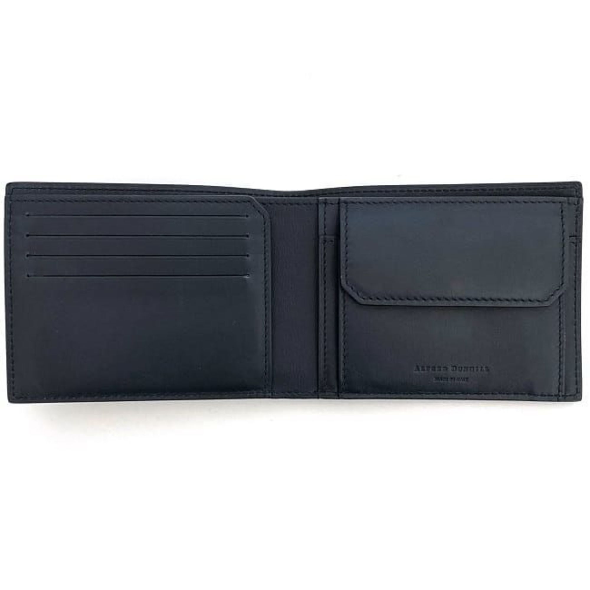 Dunhill Bi-fold Wallet Navy 18F2320DK059R Leather ALFRED DUNHILL Folding Compact Men's Blue