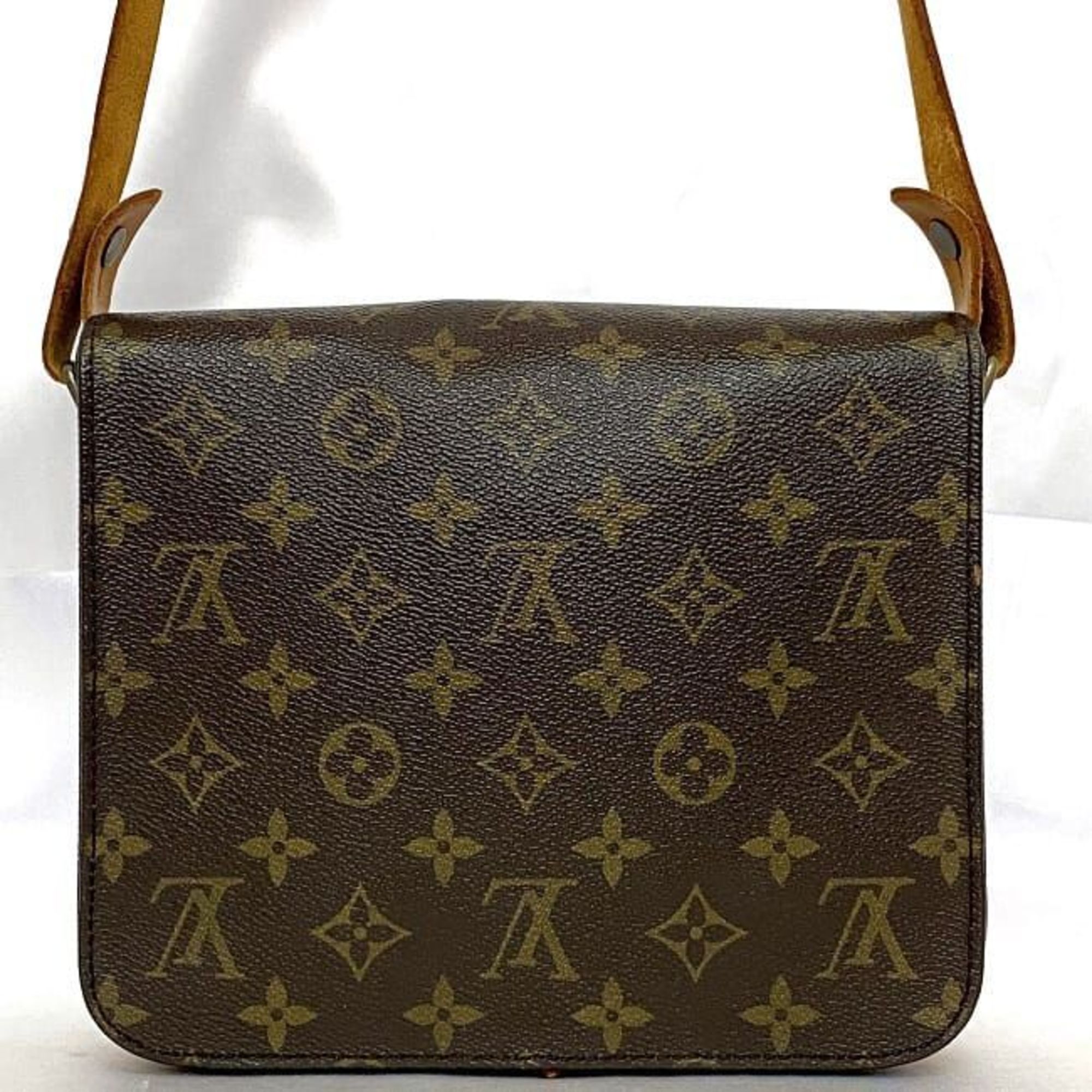 Louis Vuitton Shoulder Bag Cartesier 22 ec-21094 Brown Monogram M51253 Canvas Tanned Leather SL0921 LOUIS VUITTON Flap