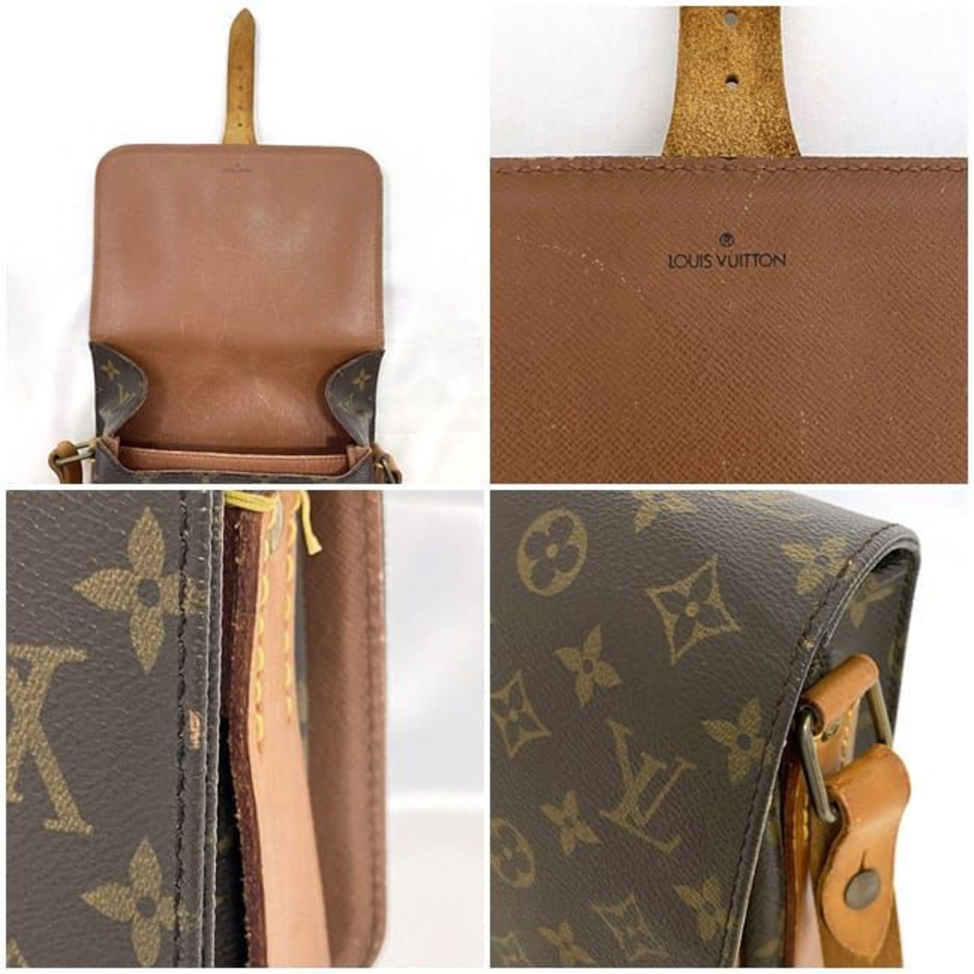 Louis Vuitton Shoulder Bag Cartesier 22 ec-21094 Brown Monogram M51253 Canvas Tanned Leather SL0921 LOUIS VUITTON Flap