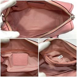 Coach 2way bag ec-21547 pink F33329 satchel leather COACH shoulder Boston ladies compact