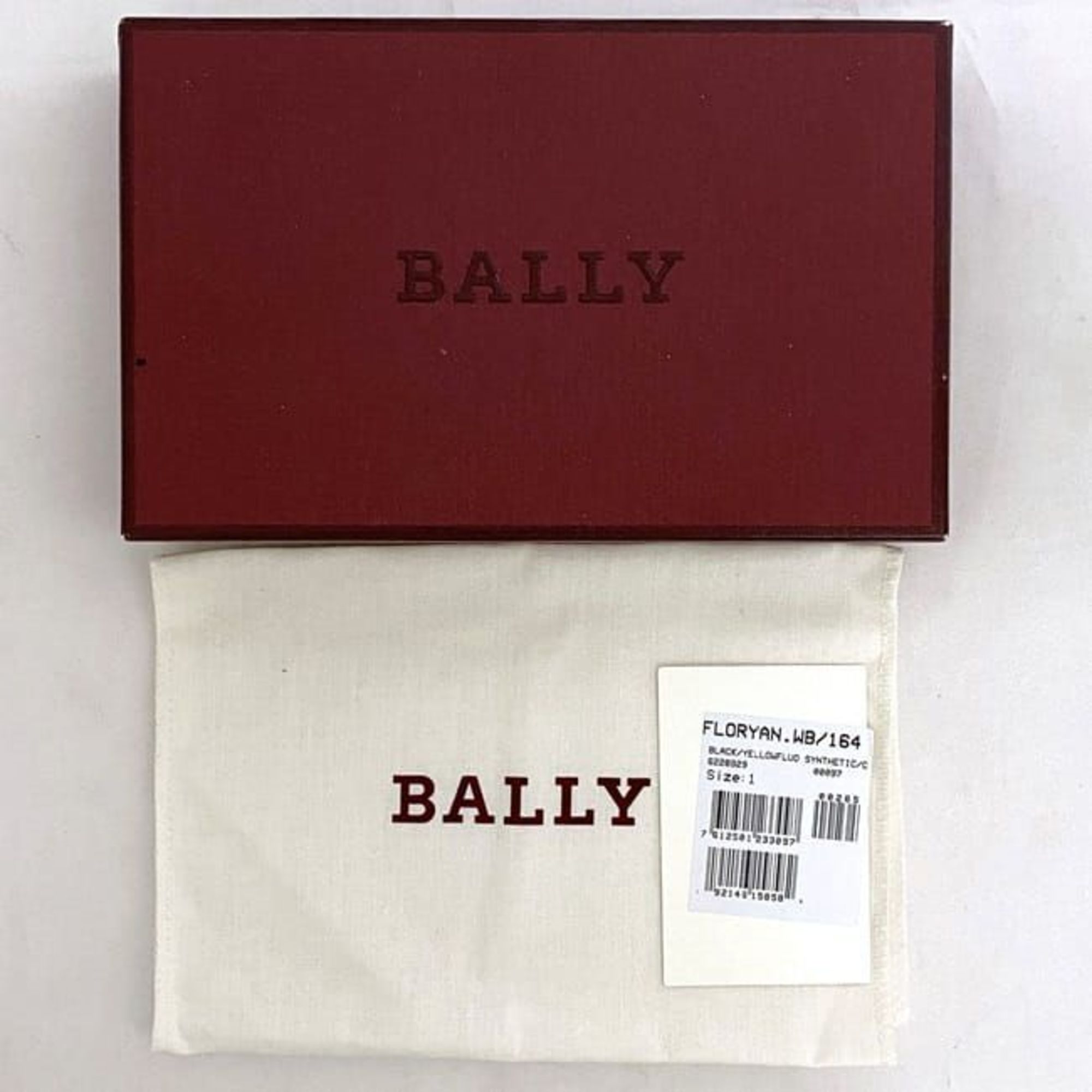 Bally Keychain ec-21483 Black Neon Green FLORYAN.WB/164 Strap Nylon Leather BALLY Tag Keyring Bag Charm Color